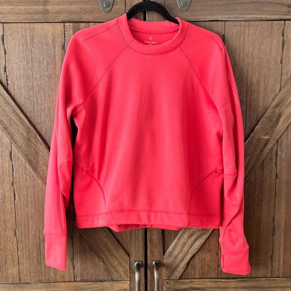 Sweaty Betty London Run Crew Neck Activewear Sweatshirt Thumbholes Coral Size M - Picture 3 of 8